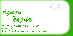 agnes hajda business card
